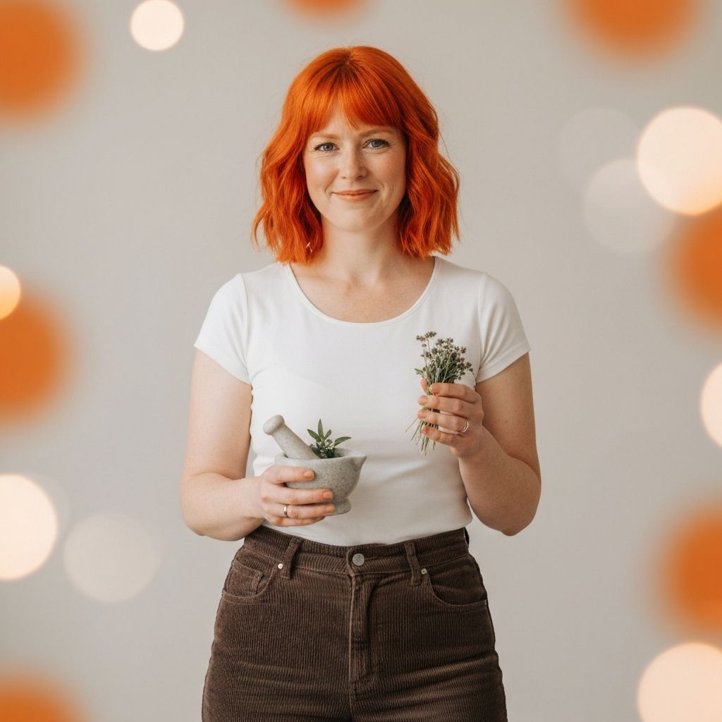 Nahaufnahme von getrockneten Lorbeerblättern und frischen Kräutern auf einem dunklen Holztisch mit weichem Bokeh-Hintergrund