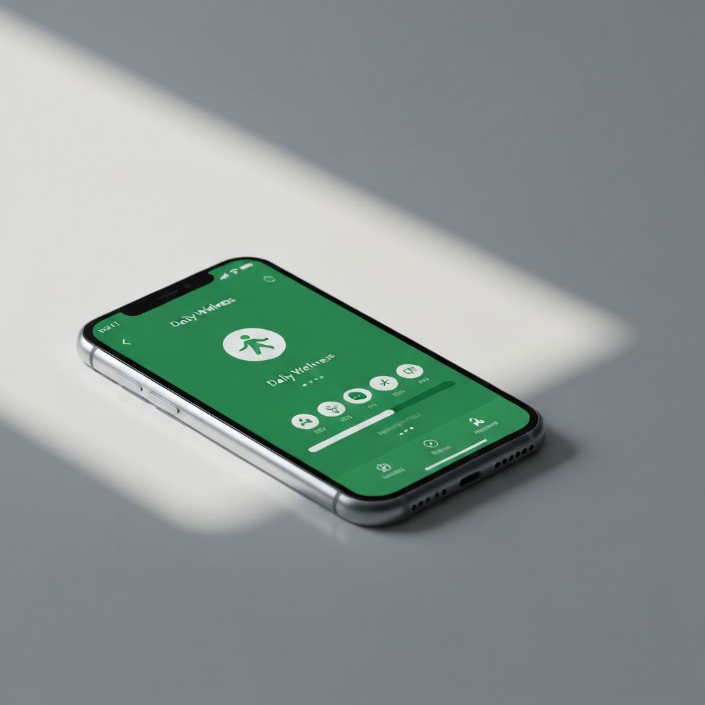 Ketoly Health App auf einem Smartphone mit Ernährungstagebuch und grünen Gamification-Elementen